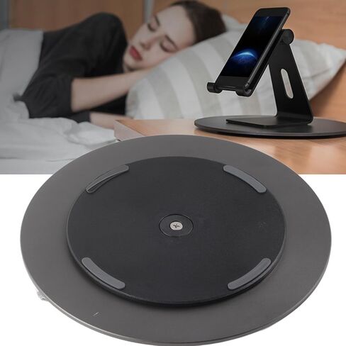 Rotating Computer Monitor Stand, 360 Degrees Adjustable Aluminum Alloy Base, Non Slip Silicone Protection Monitor Stand with Secure Fit, Ideal for Monitors, Tablets & Mobile Phones in Saudi Arabia