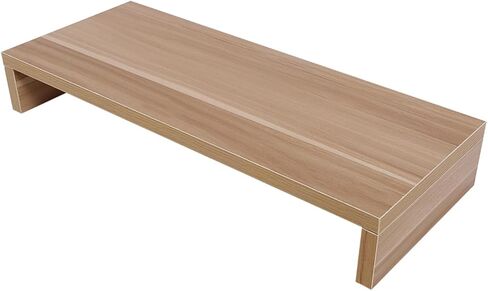Wooden Monitor Stand Riser, Sturdy Wooden Desk Shelf, Multifunctional Monitor Stands with Space Saving Design, Ideal for Adjusting TV, Computer & Book Stand Height (White) in Saudi Arabia