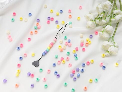 LAIDANLA 300PCS Large Hole Hair Beads 12x10mm Bulk Acrylic Pony Beads for Crafts DIY（Light Mixed Color） in Saudi Arabia
