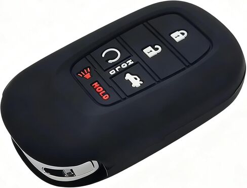 قطعتان من غطاء مفتاح السيليكون لـ 2022-2026 CR-V HR-V Accord Civic Pilot Sport SI EX EX-L Touring مناسبة مع 5 أزرار أغطية مفاتيح جميلة ومتينة (أسود وأخضر) in Kuwait