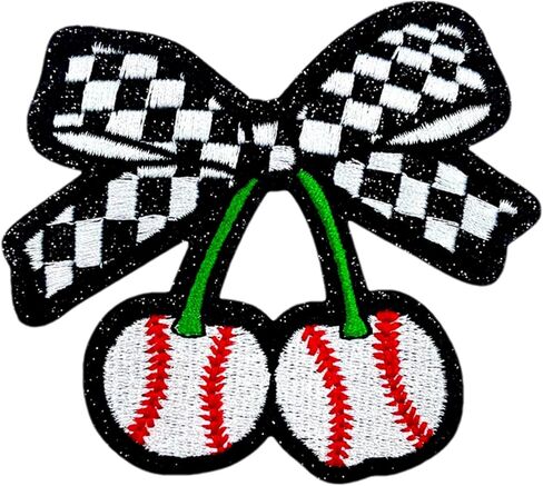 Softball Iron On Patches, Pink Bow Embroidery Patch, Sports Applique DIY Embroidered Patches for Clothing, Clothes, Backpacks, Vest, Jacket, Denim, Hats, Caps & Jeans. in Saudi Arabia