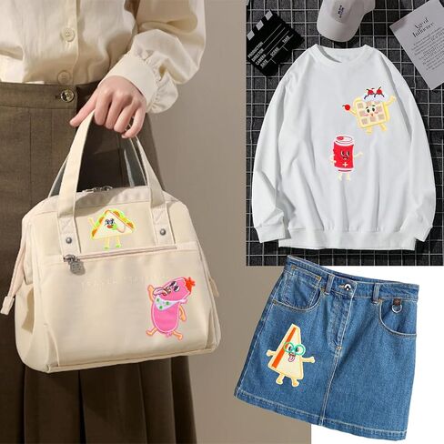 20 PCS Cute Food Iron on Patches – Embroidery Sew on Applique Patch for DIY Clothing, Backpacks, Tablecloths, menus (20PCS) in Saudi Arabia