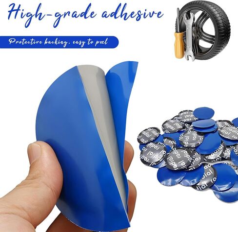 60 PCS Tire Repair Patch, 32mm 42mm 58mm Natural Rubber Round Tyre Puncture Repair Tool, Heavy Duty Tubeless Repairing Cold Patches for Car Truck Motorcycle Bike Wheel in Saudi Arabia