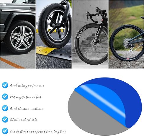 60 PCS Tire Repair Patch, 32mm 42mm 58mm Natural Rubber Round Tyre Puncture Repair Tool, Heavy Duty Tubeless Repairing Cold Patches for Car Truck Motorcycle Bike Wheel in Saudi Arabia