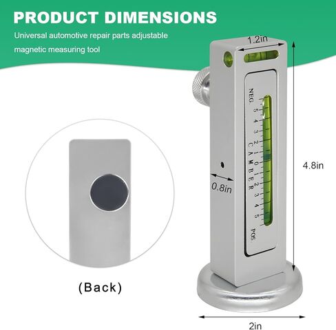 Sun Walker Adjustable Magnetic Gauge Tool, Auto Camber Castor Strut Alignment Tool with Magnetic Base, Wheel Alignment Gauge Tire Repair Tools for Car Truck RV, Car Accessories in Kuwait