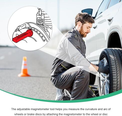 Sun Walker Adjustable Magnetic Gauge Tool, Auto Camber Castor Strut Alignment Tool with Magnetic Base, Wheel Alignment Gauge Tire Repair Tools for Car Truck RV, Car Accessories in Kuwait