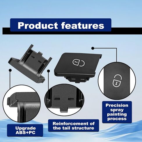 Driver Side Door Lock Switch Button Covers Compatible with Mercedes Benz C-C200 C300 C350 C220 C230 C250 C280, E-Class W212 E300 400 E500, B-Class W246 Door Lock Unlock Control Button (Left Side) in Kuwait