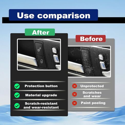 Driver Side Door Lock Switch Button Covers Compatible with Mercedes Benz C-C200 C300 C350 C220 C230 C250 C280, E-Class W212 E300 400 E500, B-Class W246 Door Lock Unlock Control Button (Left Side) in Kuwait