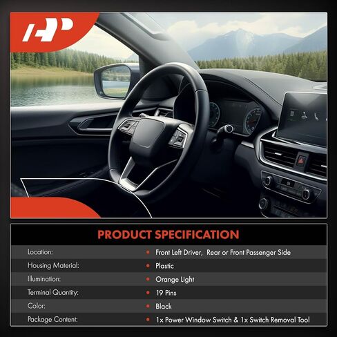 مفتاح نافذة الطاقة الرئيسي A-Premium متوافق مع Subaru Forester 2009-2010، Impreza 2008-2011، استبدال # 83071FG070 in Kuwait