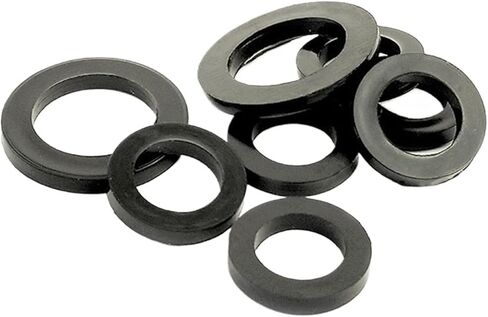 M2 M2.5 M3 M4 M5 M6 M8 M10 M12 M14 M16 M18 M20 M25 M32 Black Rubber Flat Washer Plane Spacer Insulation Seals Gasket(4x9mm 50pcs) in Saudi Arabia