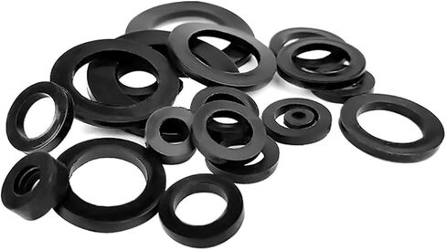 M2 M2.5 M3 M4 M5 M6 M8 M10 M12 M14 M16 M18 M20 M25 M32 Black Rubber Flat Washer Plane Spacer Insulation Seals Gasket(4x9mm 50pcs) in Saudi Arabia