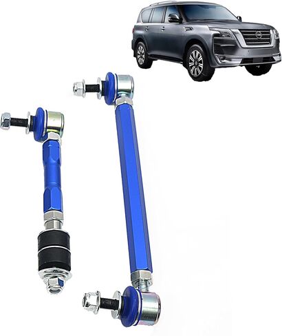 Rear Adjustable Anti-Roll Sway Bar Link Kits Fit for Nissan Patrol Y60 Y61 GR GU 1997-2010,Rear Stabilizer Bar Link Kit | Essential for Patrol Y60 Y61 GR GU Lift Modification in Saudi Arabia