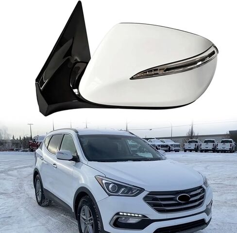 Passenger Side Mirrors Compatible with 2013-2017 Hyundai IX45 SantaFe Santa Fe Rearview Mirrors Side Mirror Assembly Car Rear View Mirror Blind Spot Monitoring, Heated, Turn Light, Electric Glass in Saudi Arabia
