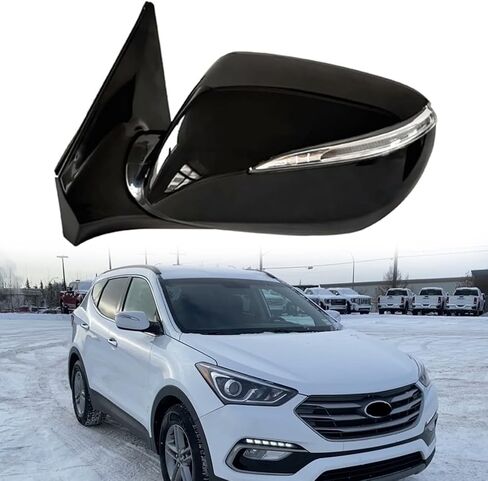 المرايا الجانبية للركاب متوافقة مع 2013-2017 Hyundai IX45 SantaFe Santa Fe مرايا الرؤية الخلفية مرآة جانبية تجميع مرآة الرؤية الخلفية للسيارة مراقبة البقع العمياء، ساخنة، ضوء الانعطاف، زجاج كهربائي in Kuwait