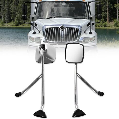 Chrome Hood Mirror for 2002‑2019 International DuraStar Trucks, Right Passenger Side Complete Mirror Assembly in Saudi Arabia