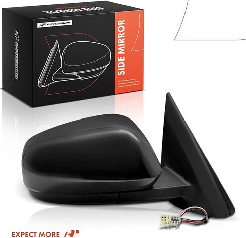 A-Premium Passenger Side Power Door Mirror - Compatible with Toyota Tacoma 2024 2025 - Heated Manual Folding Black Outside Rear View Mirror w/Turn Signal Light Blind Spot Detection in Kuwait