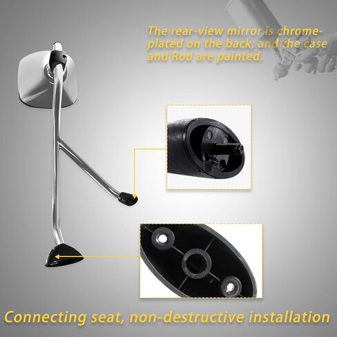 Chrome Hood Mirror Pair for 2002‑2019 International DuraStar Trucks Left Driver & Right Passenger Side Complete Mirror Assembly Set in Saudi Arabia