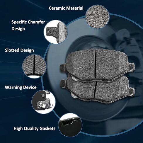 D1611 D1612 Front & Rear Brake Pads Fit For Ford Explorer,For Ford Flex,For Ford Police Interceptor Utility/Interceptor Sedan,For Ford Taurus,For Lincoln MKT/MKS in Saudi Arabia