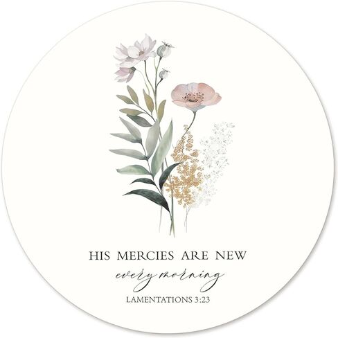 Vintage Boho Floral Christian Round Mouse Pad, Christian Faith Based Mousepad for Women, Inspirational Bible Non-Slip Base Desktop Protection Mouse Mat for Computer Home Office, 8.7x8.7 Inches in Saudi Arabia