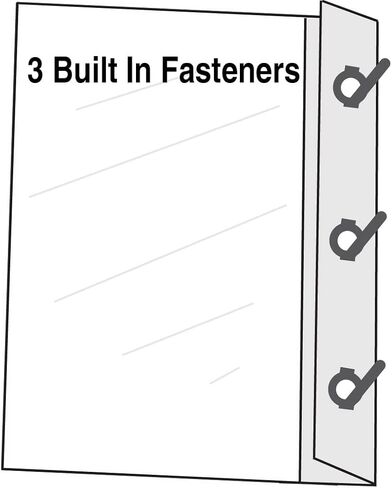 Letter Size Clear Front 2-Piece Report Cover with 3 Built-in Fasteners, 150 Sheet Capacity, Style A6LF Premium Dark Blue (10) in Saudi Arabia