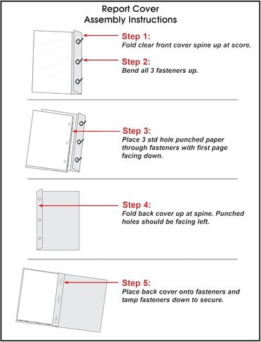 Letter Size Clear Front 2-Piece Report Cover with 3 Built-in Fasteners, 150 Sheet Capacity, Style A6LF Premium Dark Blue (10) in Saudi Arabia
