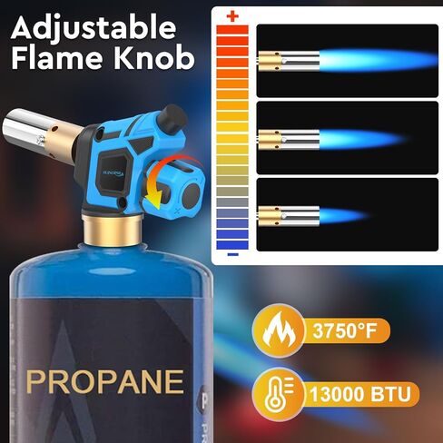 Propane Torch Head, Trigger Start Gas Torch, 5" Mapp Map Gas Torch Fuel by Propane MAPP Gas Cylinder for Brazing, Welding(Fuel Cylinder not included) in Kuwait