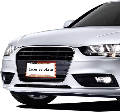 Patriotic American Flag License Plate Frame Pledge of Allegiance License Plate Covers 2 Pack Aluminum Novelty Auto Car Tag Holder with 4 Holes 12.3 x 6.3 Inch Equipped with Screws for Women/Men Frames in Kuwait