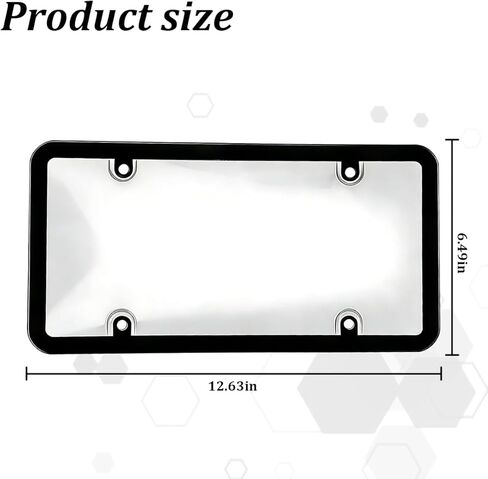 2PCS Car License Plate Protector, Rust-Proof Front Rear Vehicle Tag Plate Cover with Mounting Screws, Automotive Exterior Tags Protective Holder Frame, Universal for SUV RV Truck in Saudi Arabia