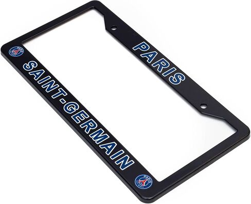 License Plate Frame Cover for Paris Saint-Germain Fans – Black – 12.25" x 6.25" - Ideal Gift for Sports Fans & Supporters – Slim Design in Saudi Arabia