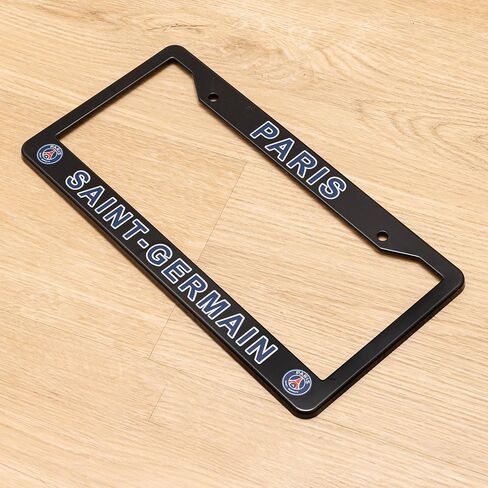 License Plate Frame Cover for Paris Saint-Germain Fans – Black – 12.25" x 6.25" - Ideal Gift for Sports Fans & Supporters – Slim Design in Saudi Arabia