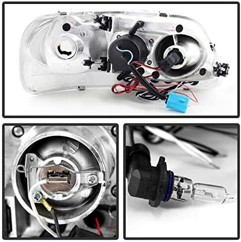 AKKON - للمصابيح الأمامية لجهاز العرض باللون الأسود المدخن 1997-2003 Ford F150 2004 Heritage Halo (6 LED) + مصباح أضواء خلفية in Kuwait