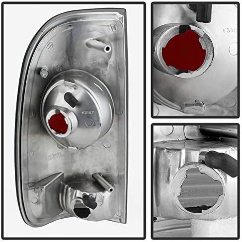 AKKON - للمصابيح الأمامية لجهاز العرض باللون الأسود المدخن 1997-2003 Ford F150 2004 Heritage Halo (6 LED) + مصباح أضواء خلفية in Kuwait