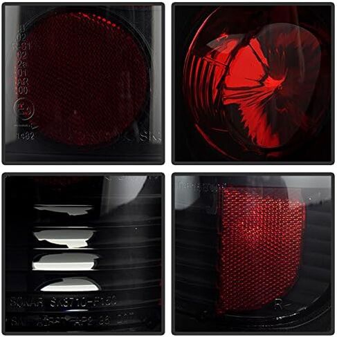 AKKON - للمصابيح الأمامية لجهاز العرض باللون الأسود المدخن 1997-2003 Ford F150 2004 Heritage Halo (6 LED) + مصباح أضواء خلفية in Kuwait