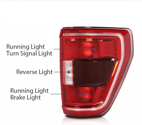 ضوء خلفي مع بقعة عمياء مناسب لـ 2021 2022 2023 Ford F150 XLT TREMOR، مصباح فرامل الهالوجين الخلفي استبدال الضوء الجانبي للراكب الأيمن FO2819159 ML3Z13404C (الوحدة غير متضمنة) in Kuwait