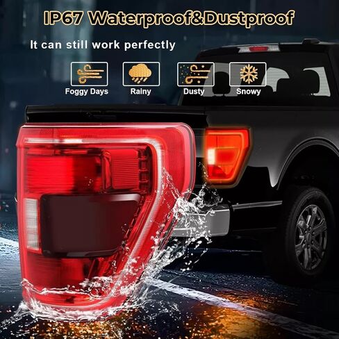 ضوء خلفي مع بقعة عمياء مناسب لـ 2021 2022 2023 Ford F150 XLT TREMOR، مصباح فرامل الهالوجين الخلفي استبدال الضوء الجانبي للراكب الأيمن FO2819159 ML3Z13404C (الوحدة غير متضمنة) in Kuwait