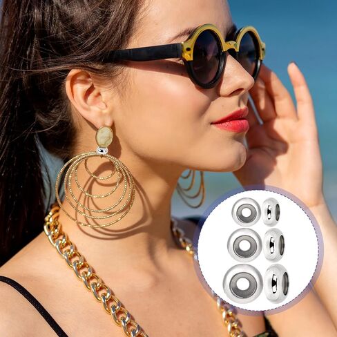 30 PCS Stopper Beads for Bracelets, Adjustable Stainless Steel Slider Beads for Jewelry Making, 7mm 8mm 10mm Stopper Bead for Bracelets Necklaces Chain DIY in Saudi Arabia