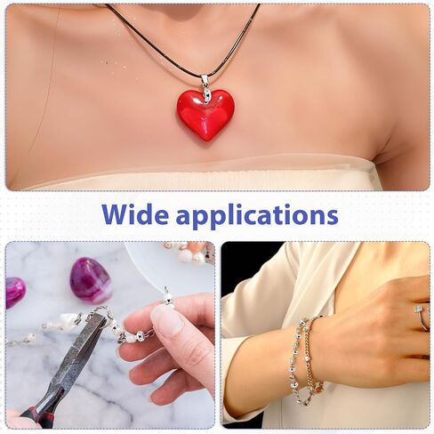 30 PCS Stopper Beads for Bracelets, Adjustable Stainless Steel Slider Beads for Jewelry Making, 7mm 8mm 10mm Stopper Bead for Bracelets Necklaces Chain DIY in Saudi Arabia