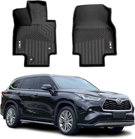 OMAC Premium Floor Mats for Toyota Highlander 2020-2026 Front Heavy Duty Black in Saudi Arabia