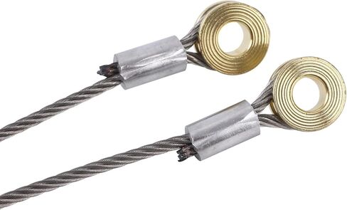 Garage Door Cable Replacement Kit Enclosed Trailer Wire Parts Roll Up Door Cable (Pair) 110" with 5/16" Eye in Kuwait