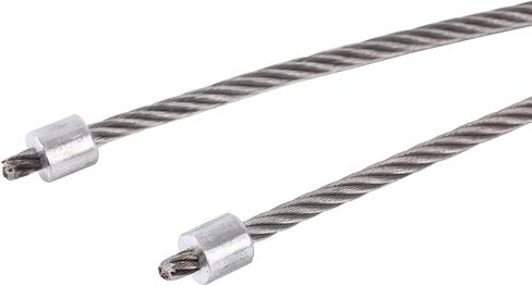 Garage Door Cable Replacement Kit Enclosed Trailer Wire Parts Roll Up Door Cable (Pair) 110" with 5/16" Eye in Kuwait
