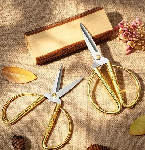 Grand Opening Ribbon Cutting Kit – 2 Embossed Gold Scissors, 2 Red Satin Ribbons, 1 Flower Ball, 2 White Gloves & 2 Blade Sheaths – Stainless Steel, Reusable for Inauguration, Store Launch & Gift in Saudi Arabia