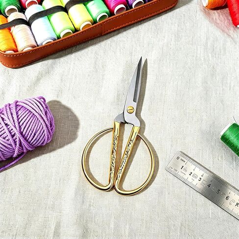 Grand Opening Ribbon Cutting Kit – 2 Embossed Gold Scissors, 2 Red Satin Ribbons, 1 Flower Ball, 2 White Gloves & 2 Blade Sheaths – Stainless Steel, Reusable for Inauguration, Store Launch & Gift in Saudi Arabia
