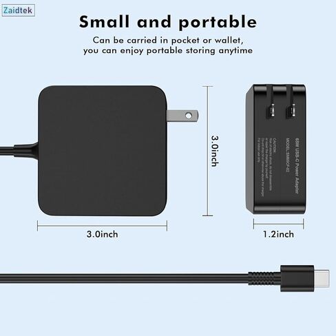 65W USB C Laptop Charger Compatible with ACEMAGIC AX15 AX16PRO KAIGERR AX15 RX16 AX16PRO TX16PRO AOC AX15 AX16PRO Type C AC Adapter Power Supply Cord in Saudi Arabia