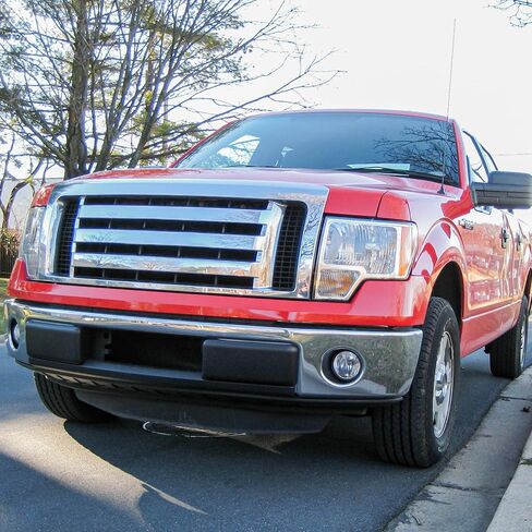 مجموعة المصابيح الأمامية لسيارة Ford F150 من الكروم موديل 2009-2014 عاكس كهرمان شفاف عدسة بديلة OE للسائق وجانب الركاب (بدون مصابيح) in Kuwait