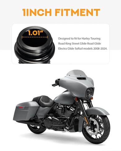 PBYMT 1 Inch Electronic Throttle Handlebar Grips Fit for Harley Davidson Touring Road King Street Glide Softail 2008-2024 in Kuwait
