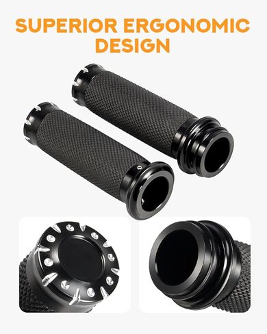 PBYMT 1 Inch Electronic Throttle Handlebar Grips Fit for Harley Davidson Touring Road King Street Glide Softail 2008-2024 in Kuwait