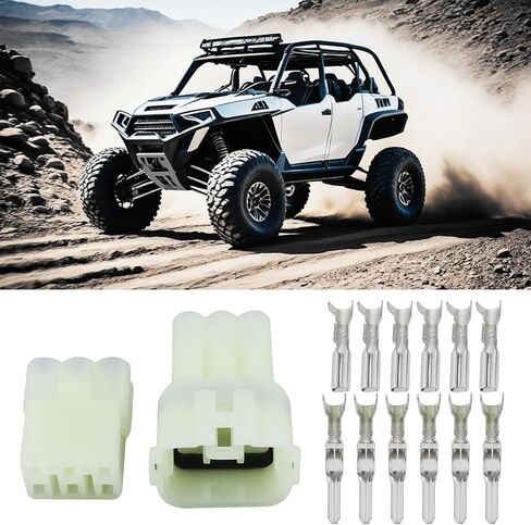 2 Set 6-Way Waterproof Electrical Connector Plug HM 090 MT Compatible with Suzuki Compatible with Yamaha in Kuwait