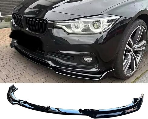 مقسم الشفاه الأمامي متوافق مع 2012 2013 2014 2015 2016 2017 2018 BMW F30 F31 Base 328i 320i 328d 330e 330i 340i ملحقات سبويلر ممتص الصدمات باللون الأسود اللامع in Kuwait
