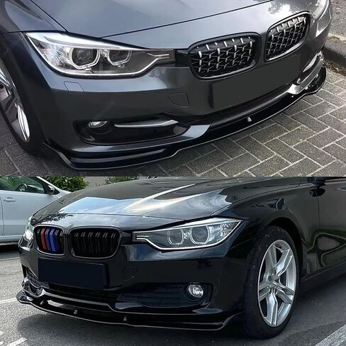 مقسم الشفاه الأمامي متوافق مع 2012 2013 2014 2015 2016 2017 2018 BMW F30 F31 Base 328i 320i 328d 330e 330i 340i ملحقات سبويلر ممتص الصدمات باللون الأسود اللامع in Kuwait