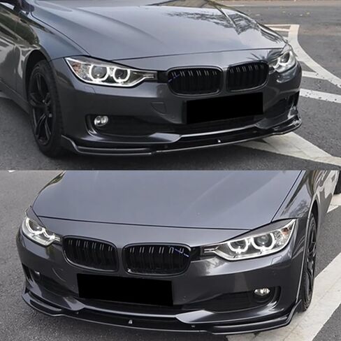 مقسم الشفاه الأمامي متوافق مع 2012 2013 2014 2015 2016 2017 2018 BMW F30 F31 Base 328i 320i 328d 330e 330i 340i ملحقات سبويلر ممتص الصدمات باللون الأسود اللامع in Kuwait